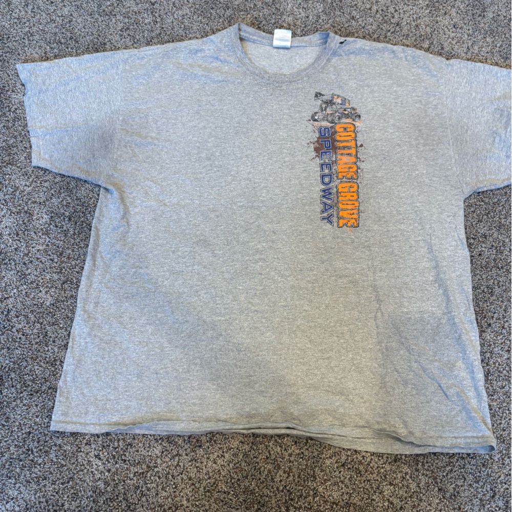 Gray Graphic T-Shirt cottage grove speedway size 2XL xxl men’s preloved